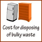 Cost for disposing of bulky waste