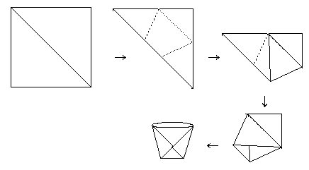 「折り紙コップの作り方」の画像検索結果