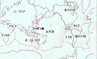 世界地盤プレート地図