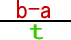 (b-a)/t