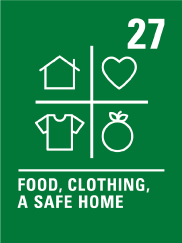 27. Food, clothing, a safe home