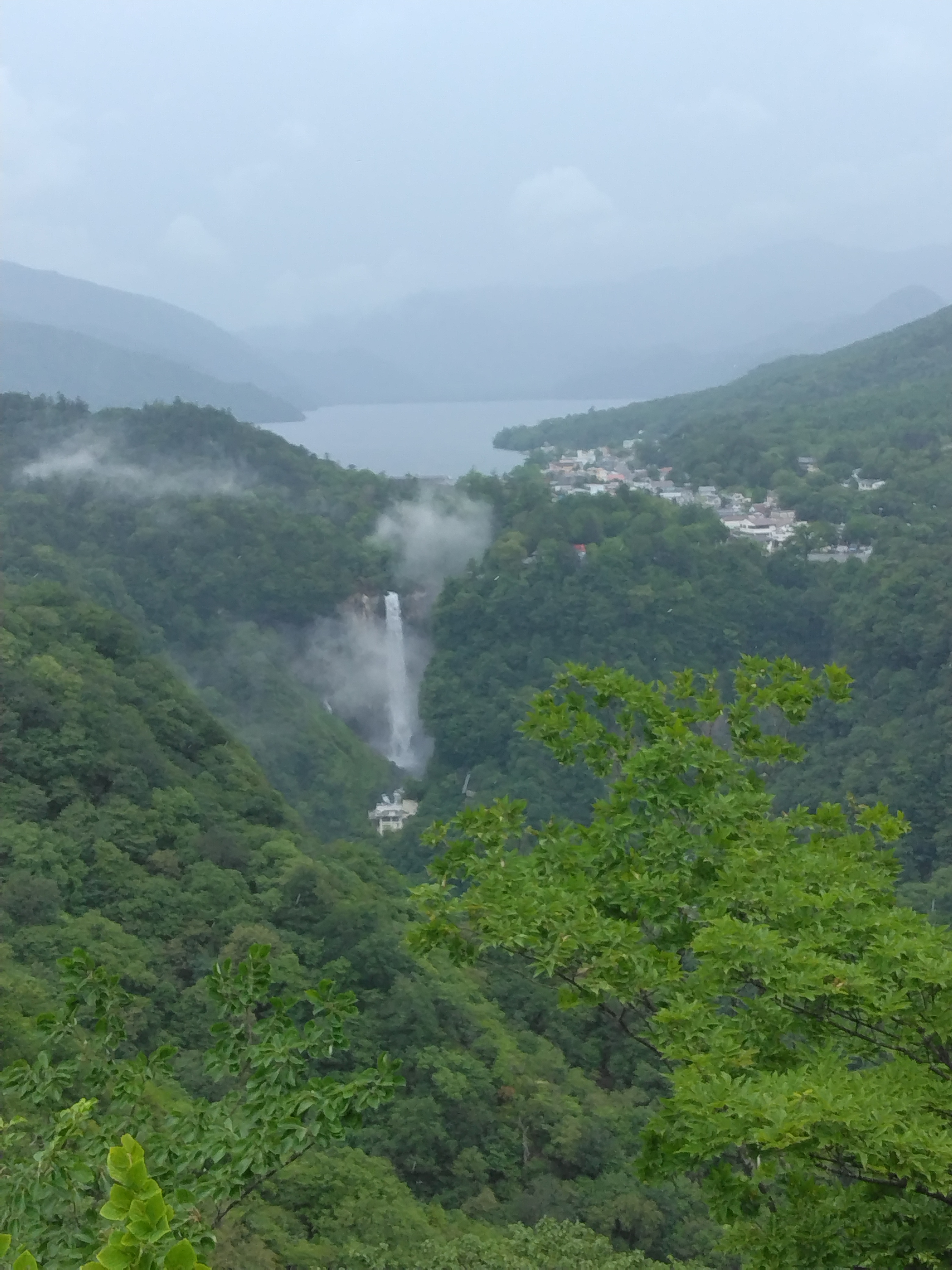 日光観光地の華厳の滝と中禅寺湖