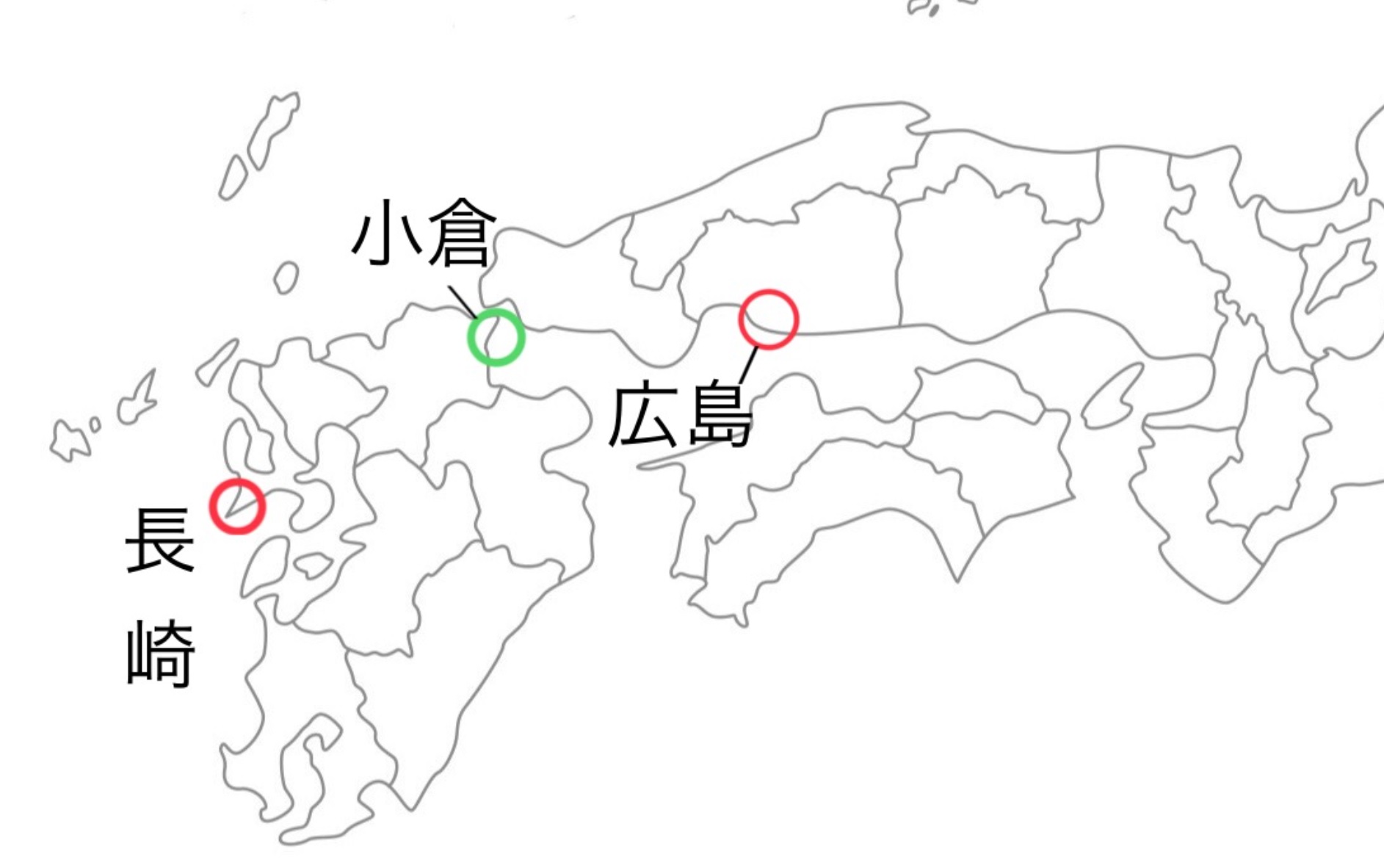 原爆投下予定地図
