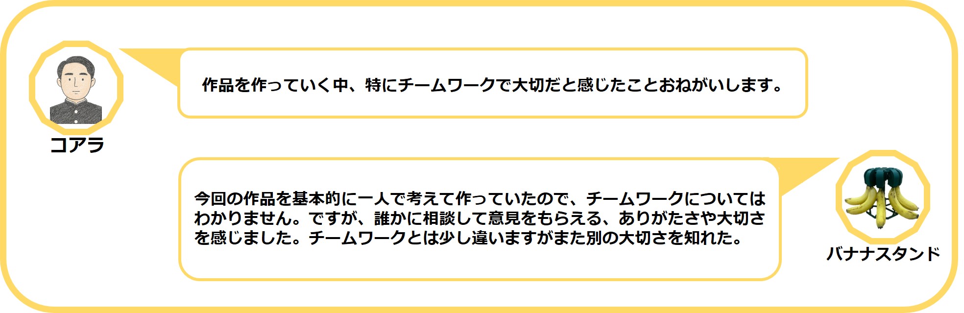 質問2：チームワークで大切だと感じたこと